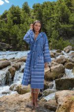 Lavia Lacivert Peştamal Bornoz - Görsel 5