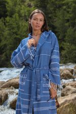 Lavia Lacivert Peştamal Bornoz - Görsel 2