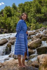 Lavia Lacivert Peştamal Bornoz - Görsel 4