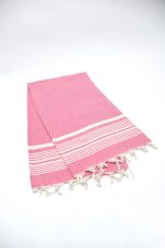 Pembe Çizgili Bambu Peştamal - Görsel 5